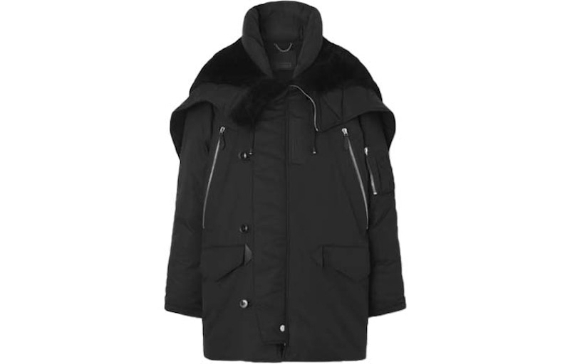 Burberry Cotton Hooded Down Jacket Black