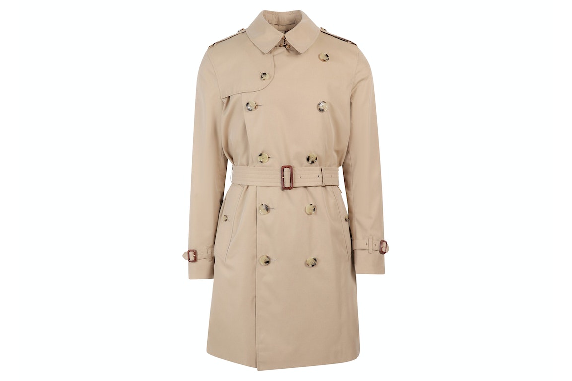 Pre-owned Burberry Cotton Short Trench Coat Beige