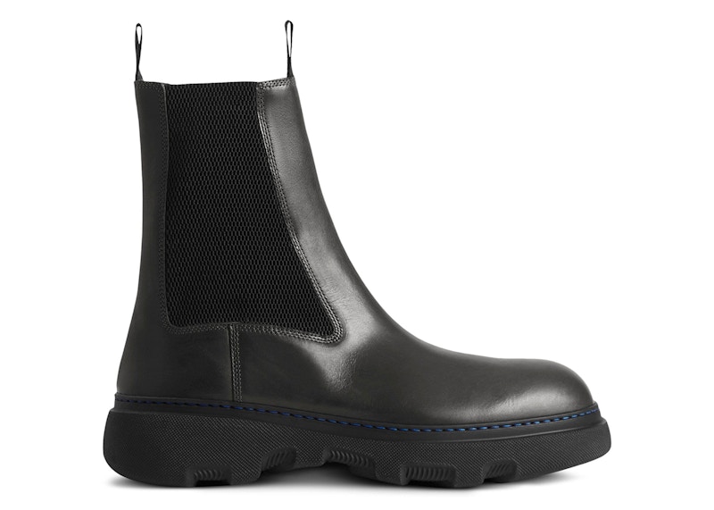 Pre-owned Burberry Men's  Creeper Chelsea Boot Sneakers In Black
