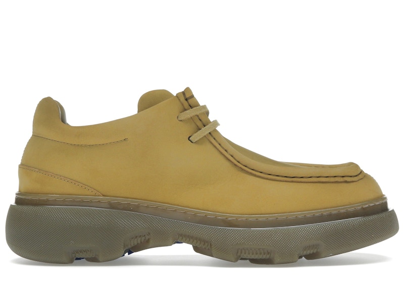 Burberry Creeper Suede Derby Yellow Men's - 8074536 - US