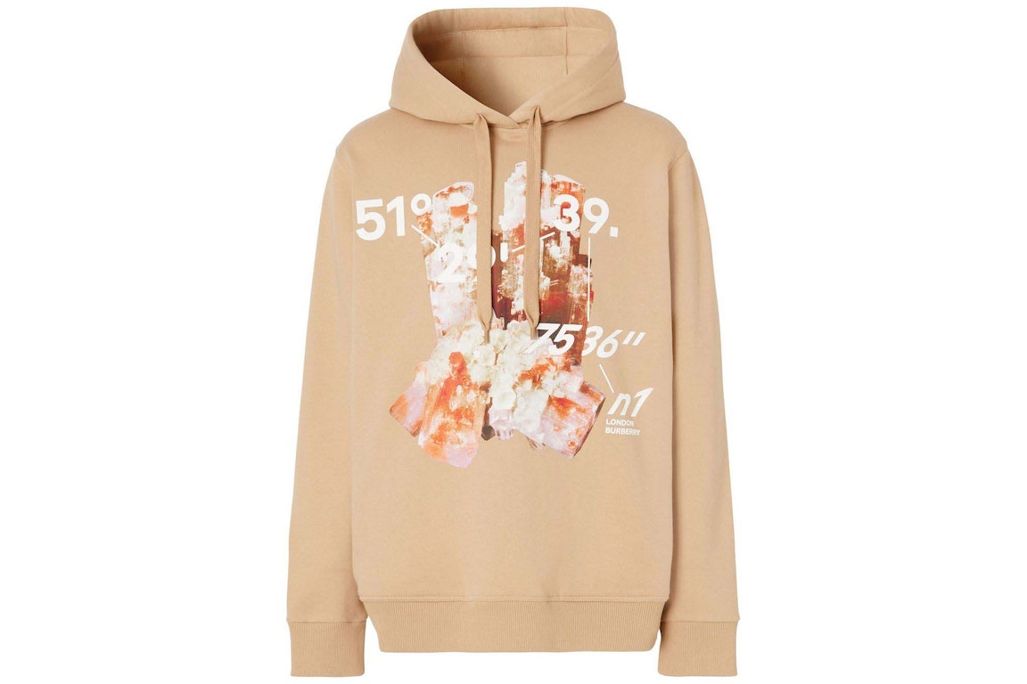 Pre-owned Burberry Crystal And Coordinates Hoodie Beige