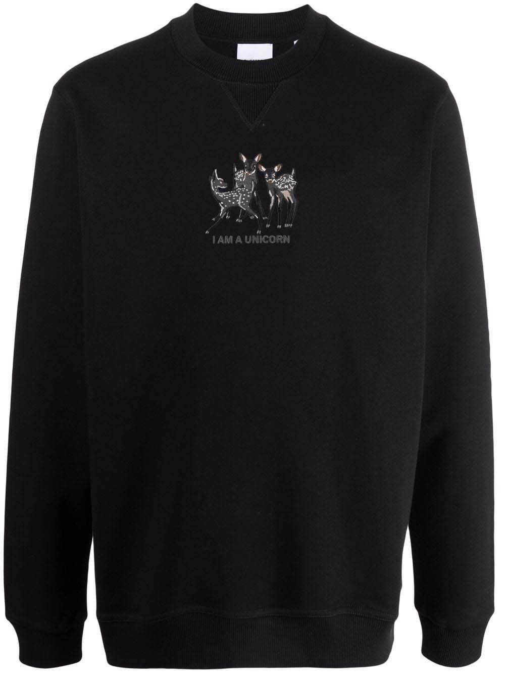 Burberry embroidered cotton store blend jersey sweatshirt