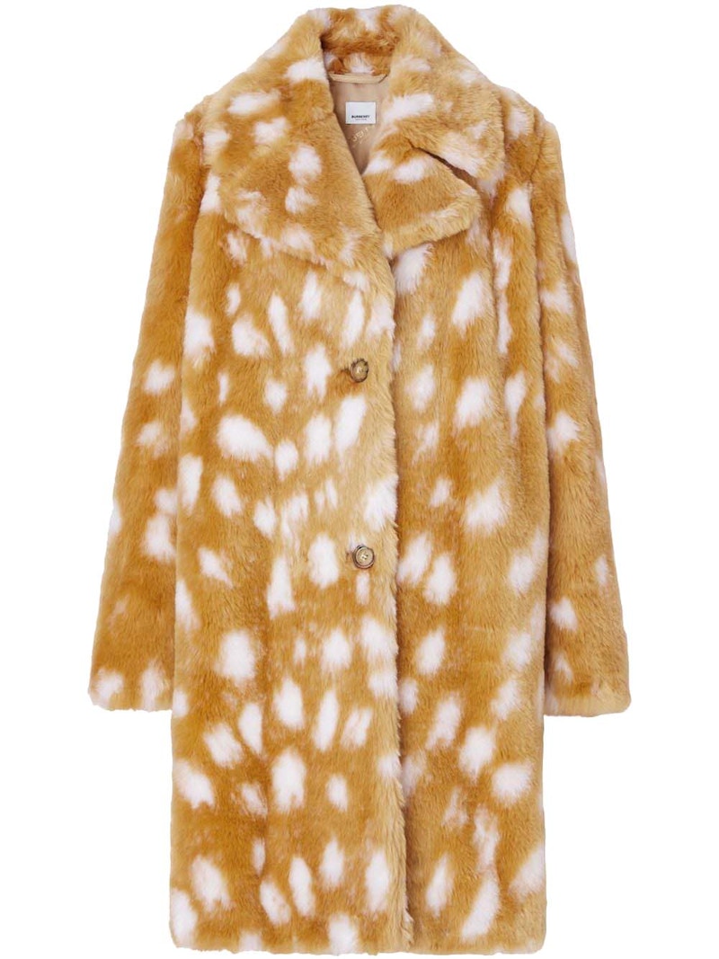 Maison Margiela leopard-print faux-fur shirt - Brown