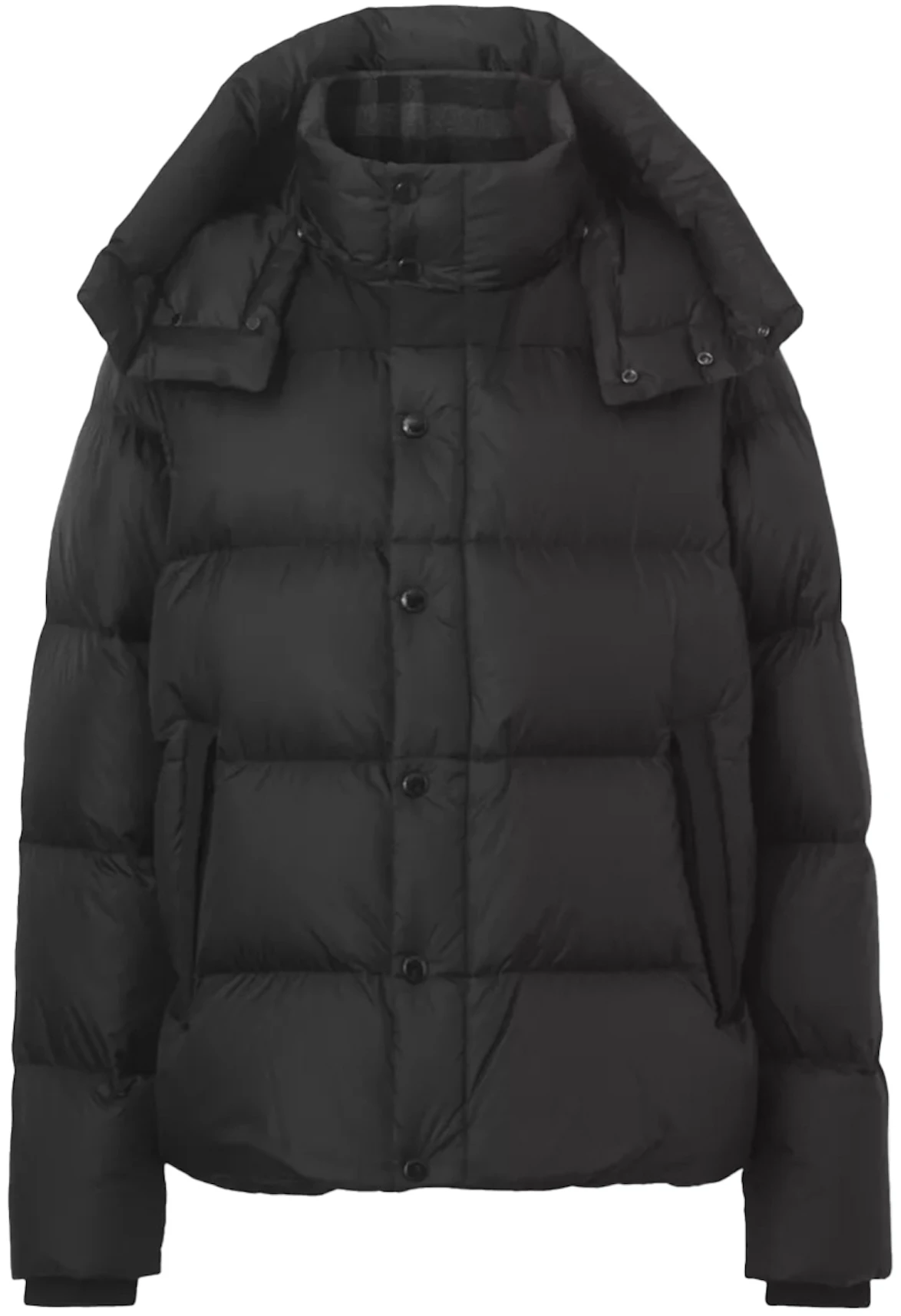 Burberry Detachable Sleeve Hooded Puffer Jacket Black - US
