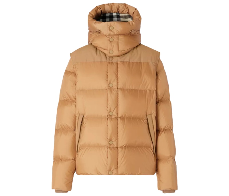 Burberry detachable sleeve 2025 hooded puffer jacket