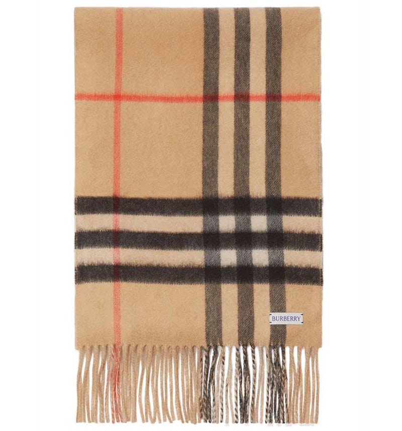 Burberry Double Face Medium Giant Check Scarf Sand/Flax