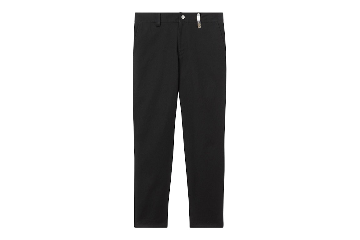 Pre-owned Burberry Dover Logo Plaque Trousers Black