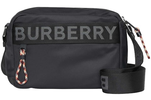 Sac à bandoulière Burberry ECONYL logo noir with Silver-tone de la