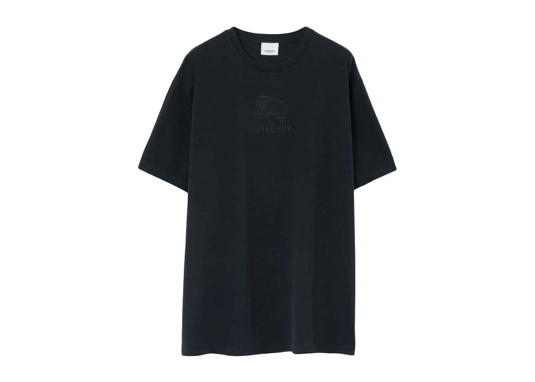 Pre-owned Burberry Ekd Cotton T-shirt Smoked Navy