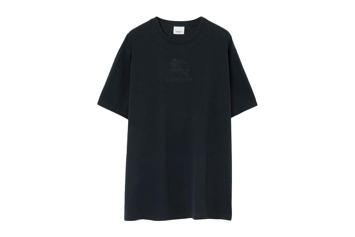 Pre-owned Burberry Ekd Cotton T-shirt Smoked Navy