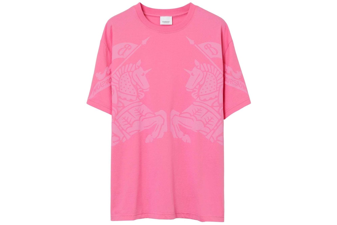 Pre-owned Burberry Ekd-print Cotton T-shirt Pink