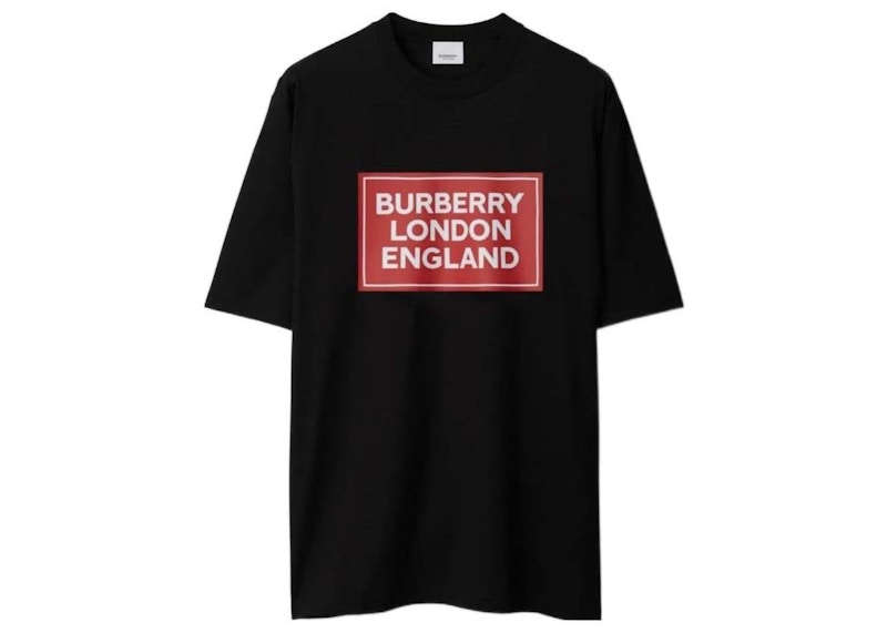 Burberry Ellison Logo Print T shirt Black Men s US