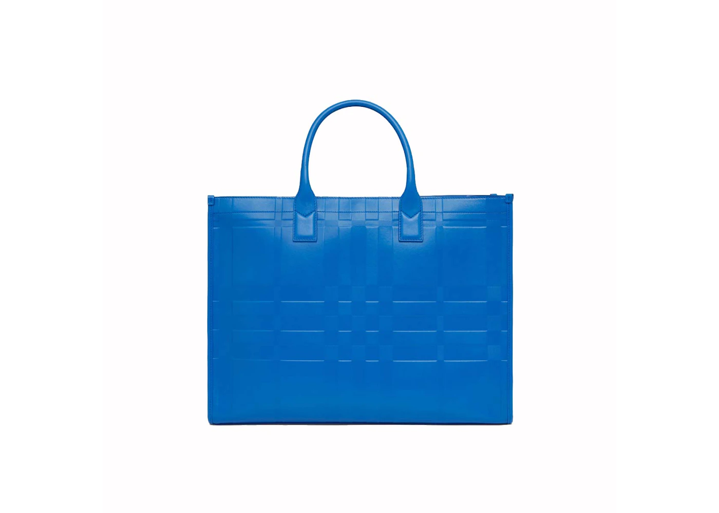 Burberry embossed check leather tote Clearance