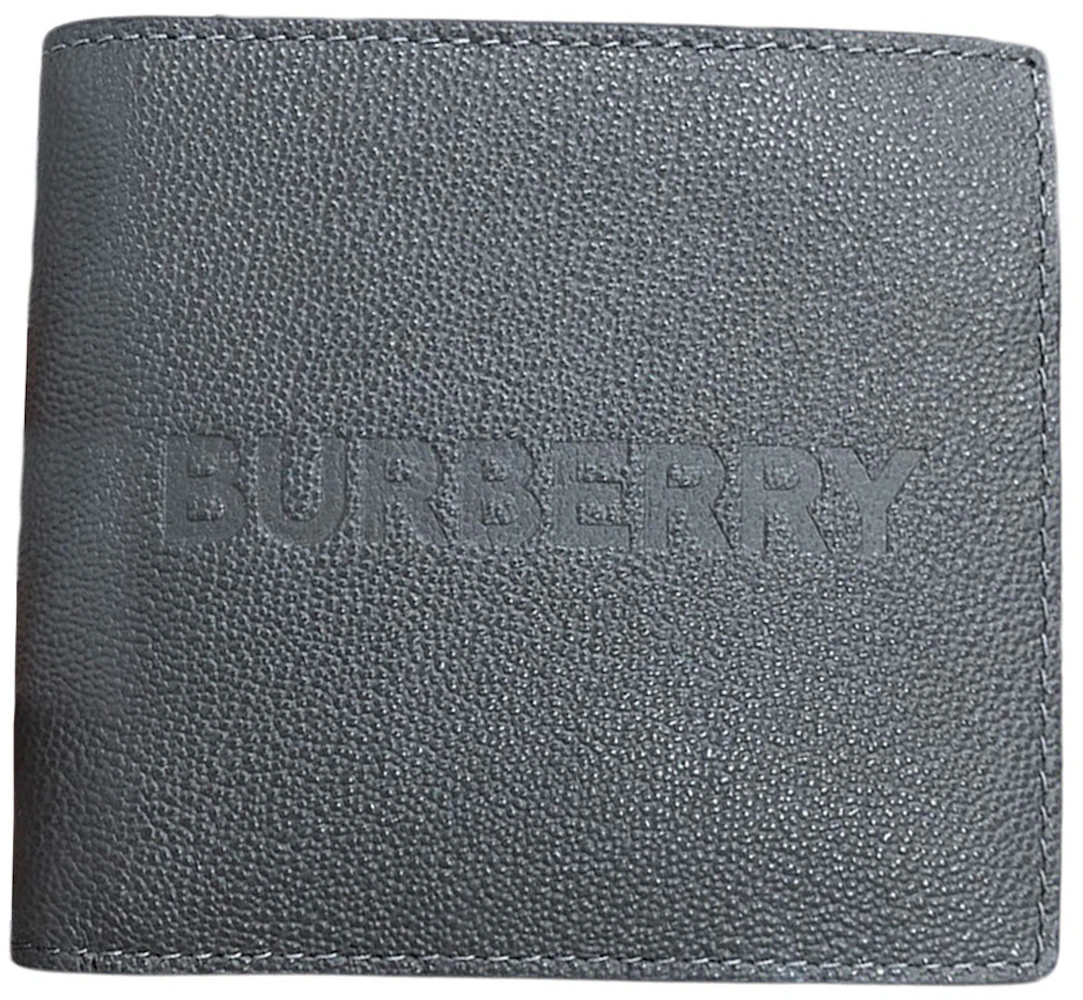 Genuine Burberry Logo Embossed Leather International Bifold Wallet