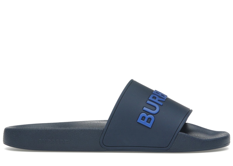 Burberry Diapositiva de Logo en Relieve Azul