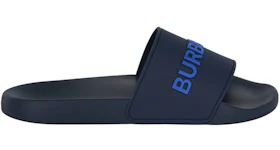 Burberry Embossed Logo Slide Blue