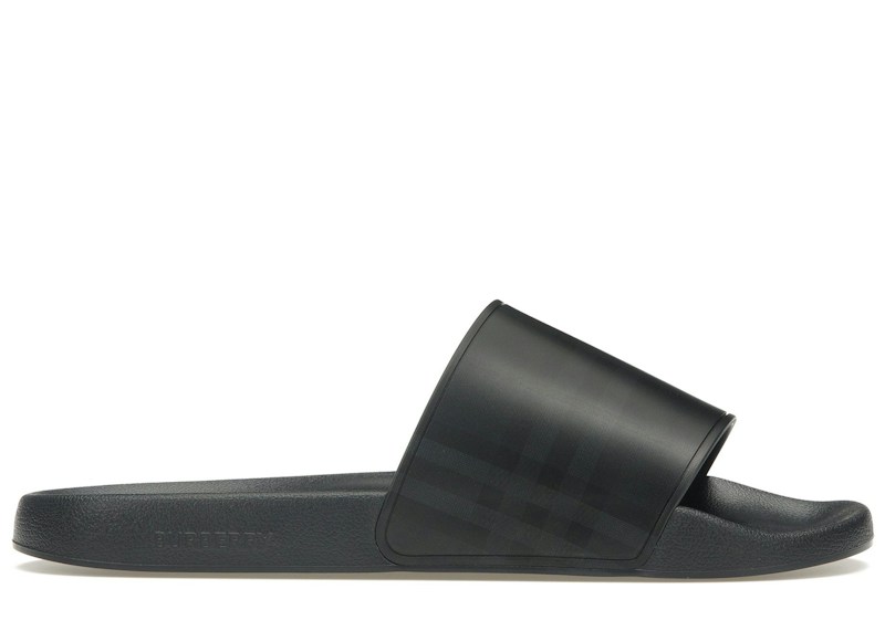 Burberry Embossed Logo Slides Dark Blue