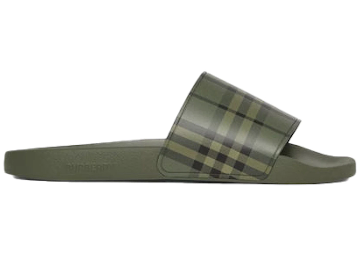 Green burberry slides Clearance
