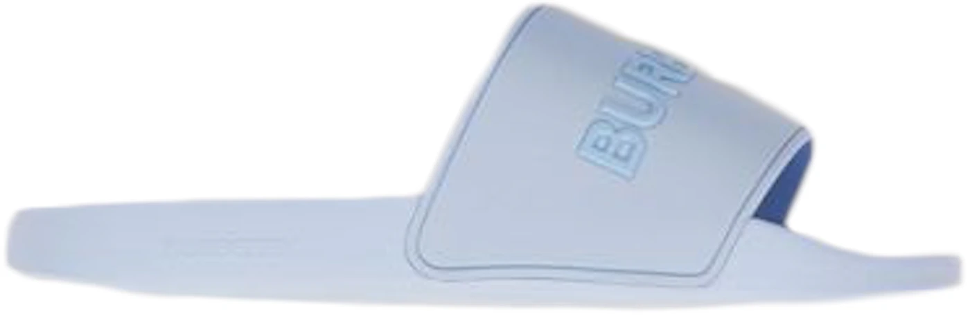 Burberry Embossed Logo Slides Pale Blue - 80453021 - US