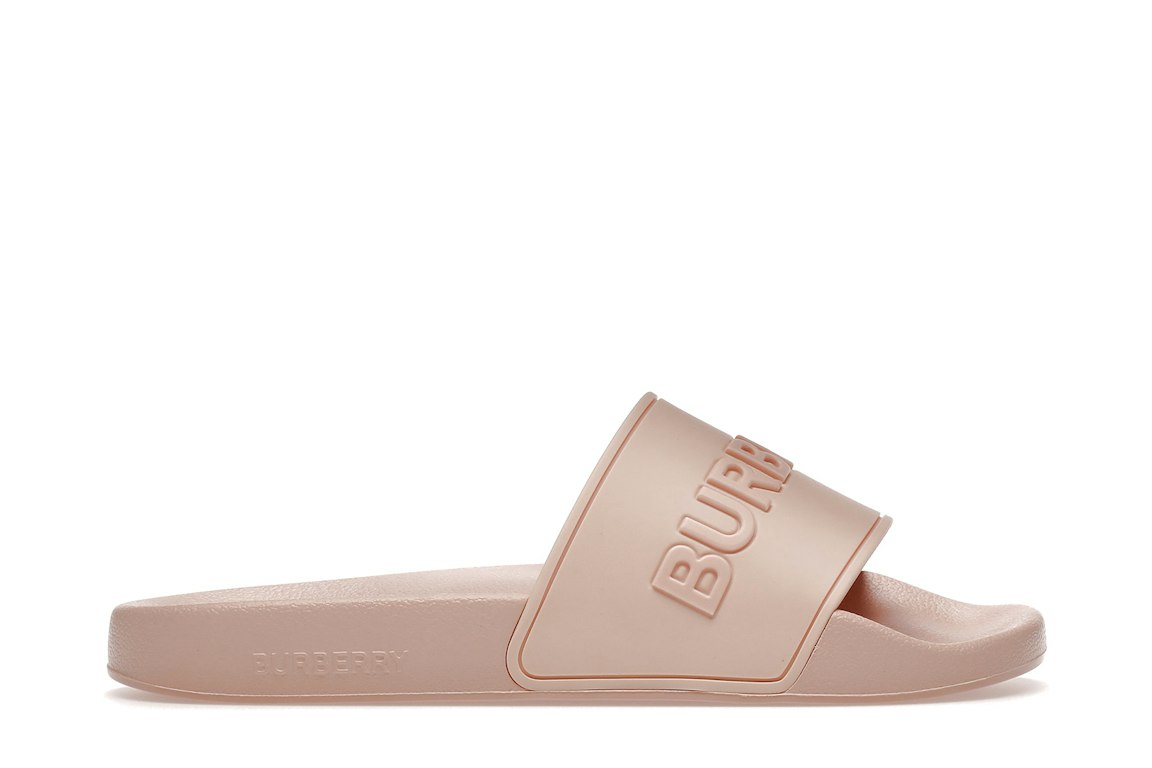 Pre-owned Burberry Embossed Logo Slides Peach Pink (women's)