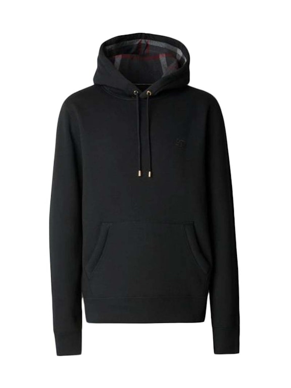 Pre-owned Burberry Embroidered Ekd Cotton Blend Hoodie Black