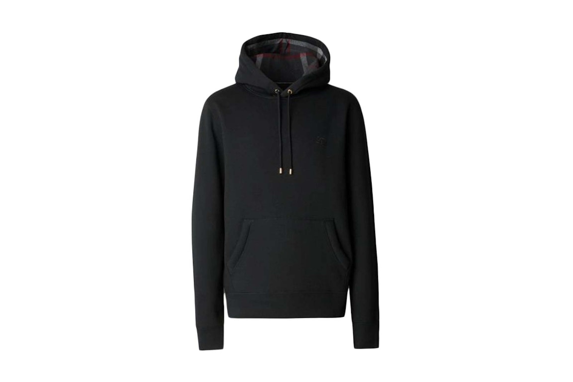 Pre-owned Burberry Embroidered Ekd Cotton Blend Hoodie Black