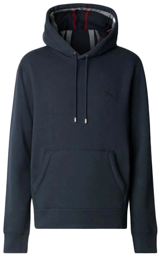 Burberry Embroidered EKD Cotton Blend Hoodie Navy Men's - US