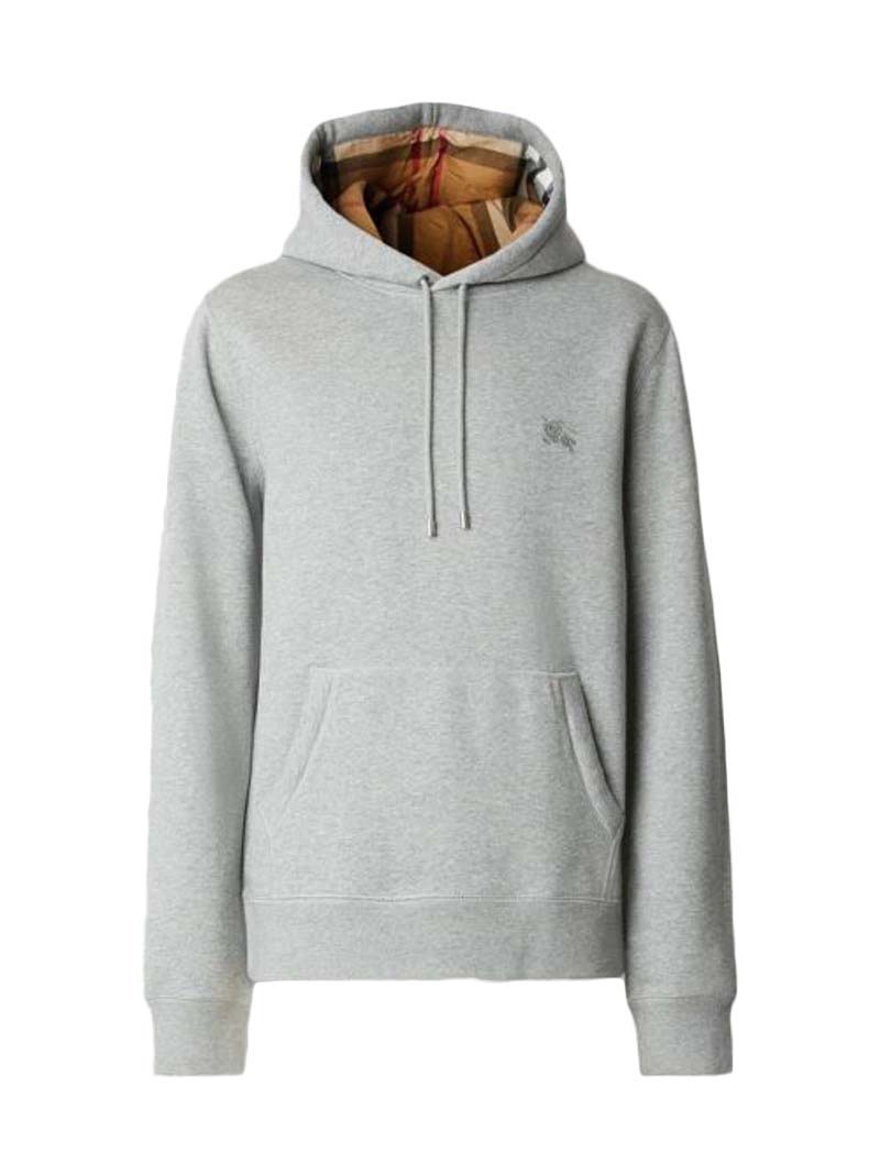 Burberry hoodie mens discount grey