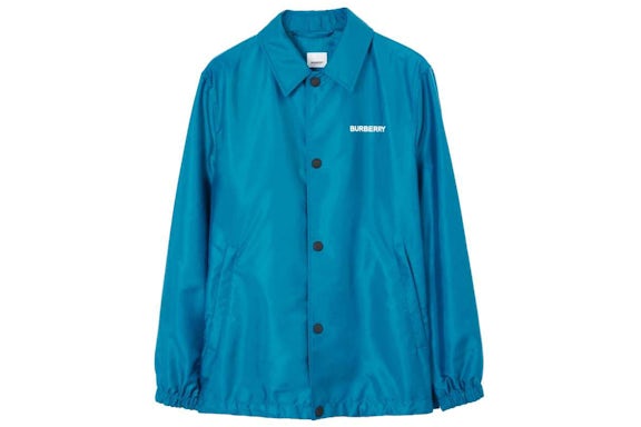 Burberry Jacke mit gesticktem Logo Blau