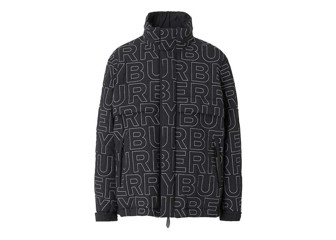 Pre-owned Burberry Embroidered Logo Packaway Jacket Black