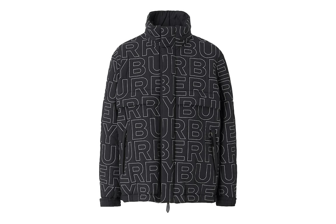 Pre-owned Burberry Embroidered Logo Packaway Jacket Black