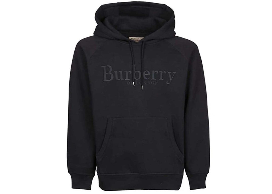 Pre-owned Burberry Embroidered Logo Sweatshirt Black
