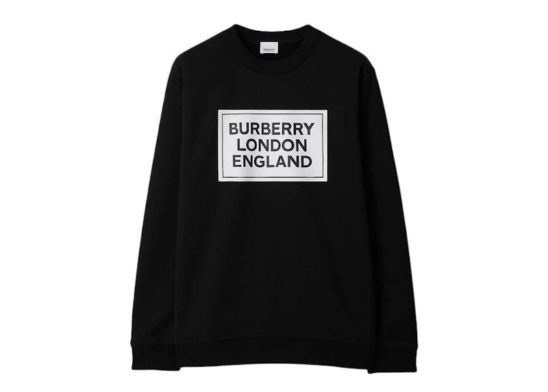 Burberry Fawson Logo Print Sweatshirt mit Rundhalsausschnitt Schwarz Herren DE