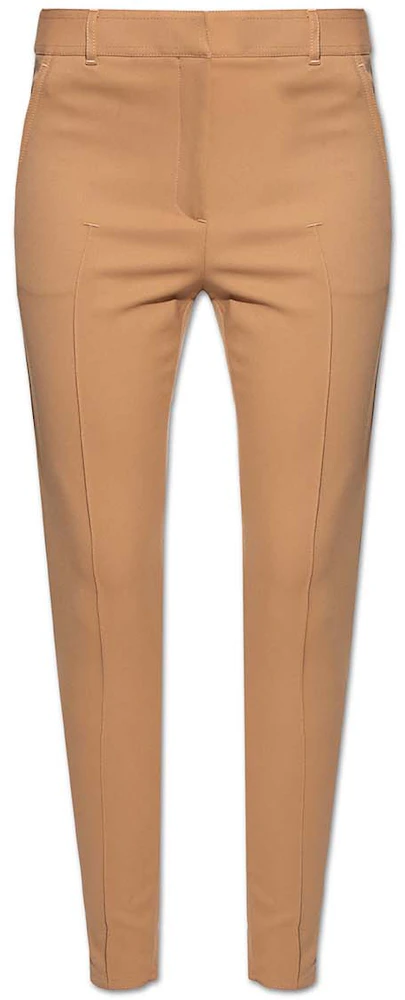 Burberry Fitted Wool Trousers Beige - US