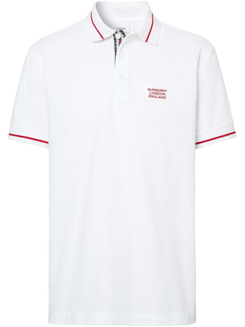 Burberry white hot sale polo mens