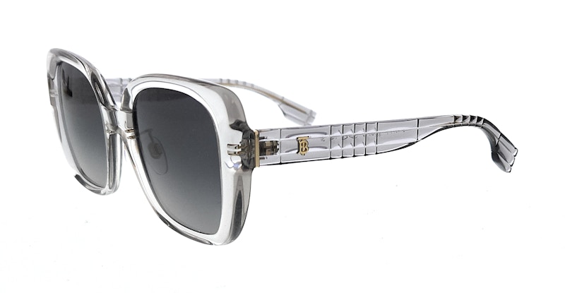 Pre-owned Burberry Women's  Helena Square Sunglasses In Clear (0be4371f 3825t3)