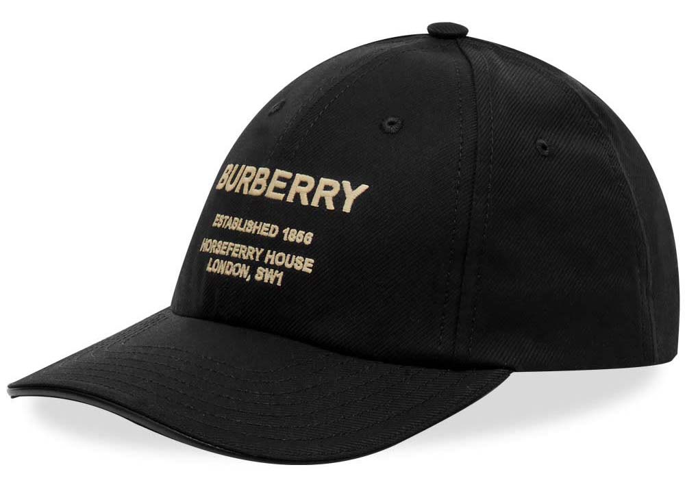 Burberry Horseferry Embroidered-Logo Baseball Cap Black