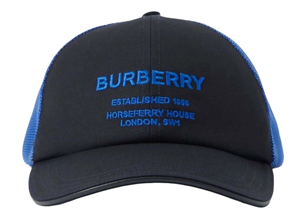 Pre-owned Burberry Horseferry Logo Cap Navy