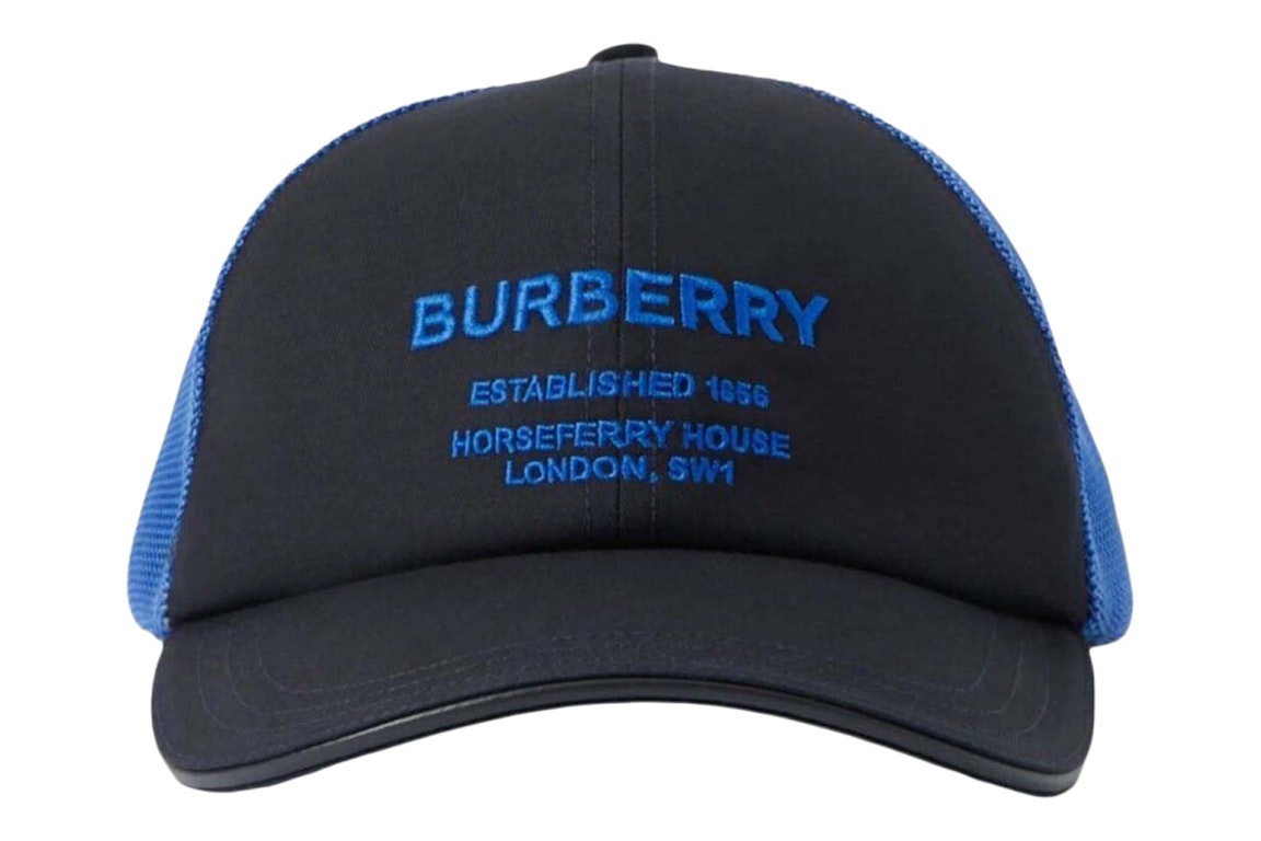 Pre-owned Burberry Horseferry Logo Cap Navy