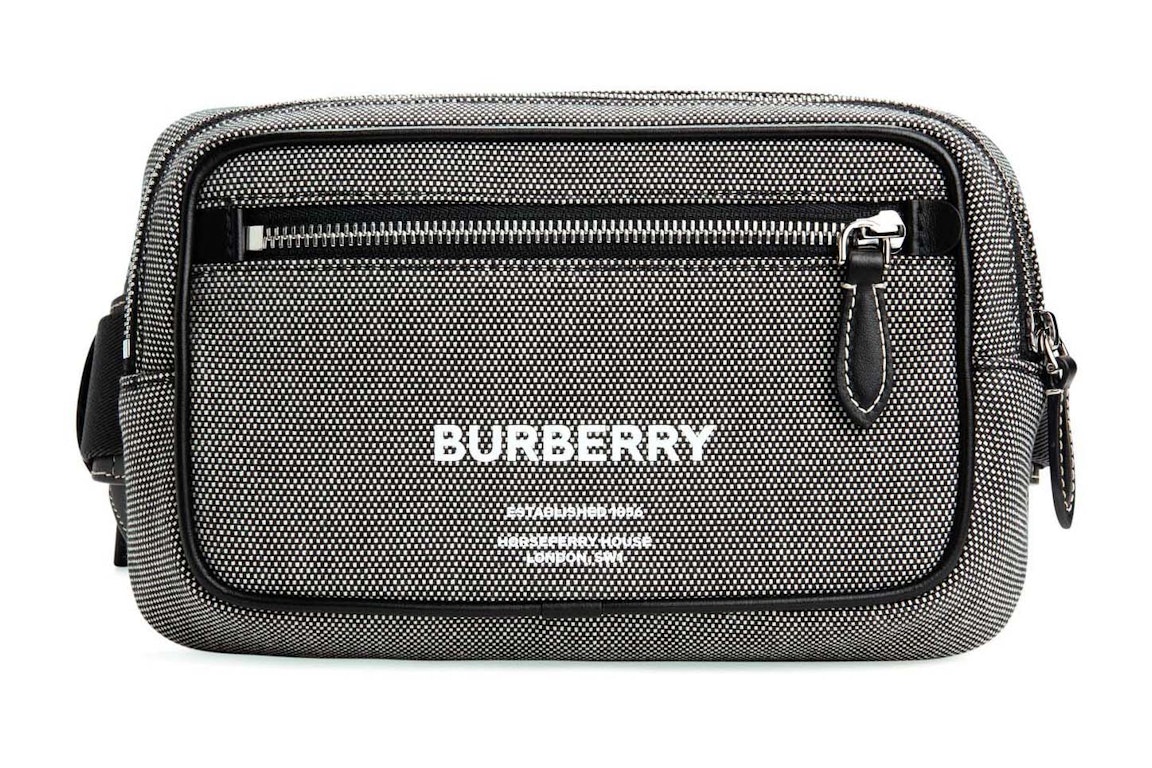 Pre-owned Burberry Horseferry Print Belt Bag Grey