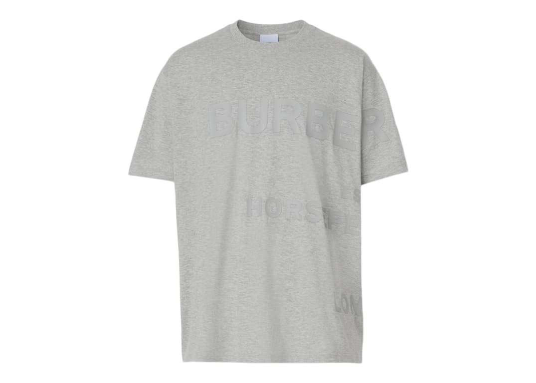 Pre-owned Burberry Horseferry Print Cotton Oversized T-shirt Pale Grey Melange