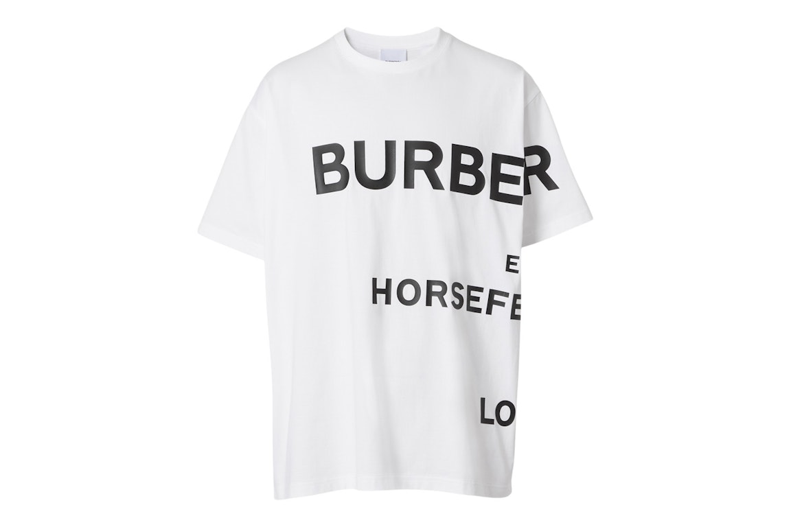 Pre-owned Burberry Horseferry Print Cotton T-shirt White/black