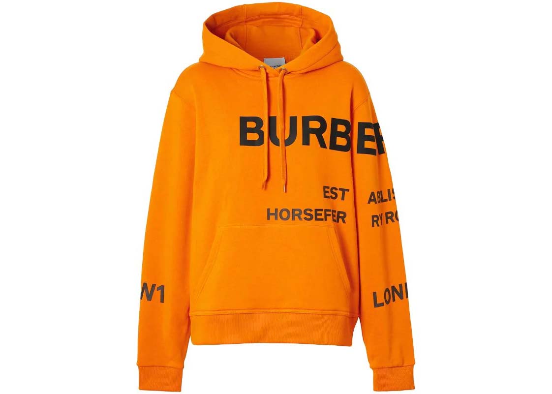 Orange cheap burberry hoodie