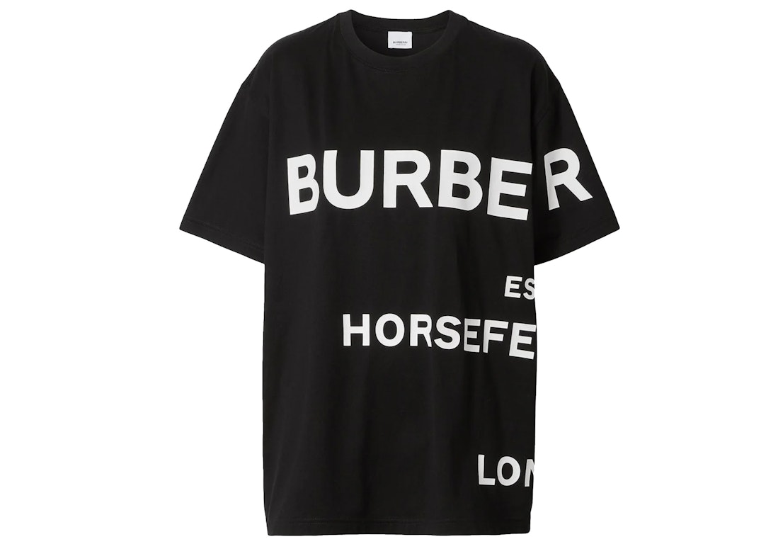 Pre-owned Burberry Horseferry-print T-shirt Black/white