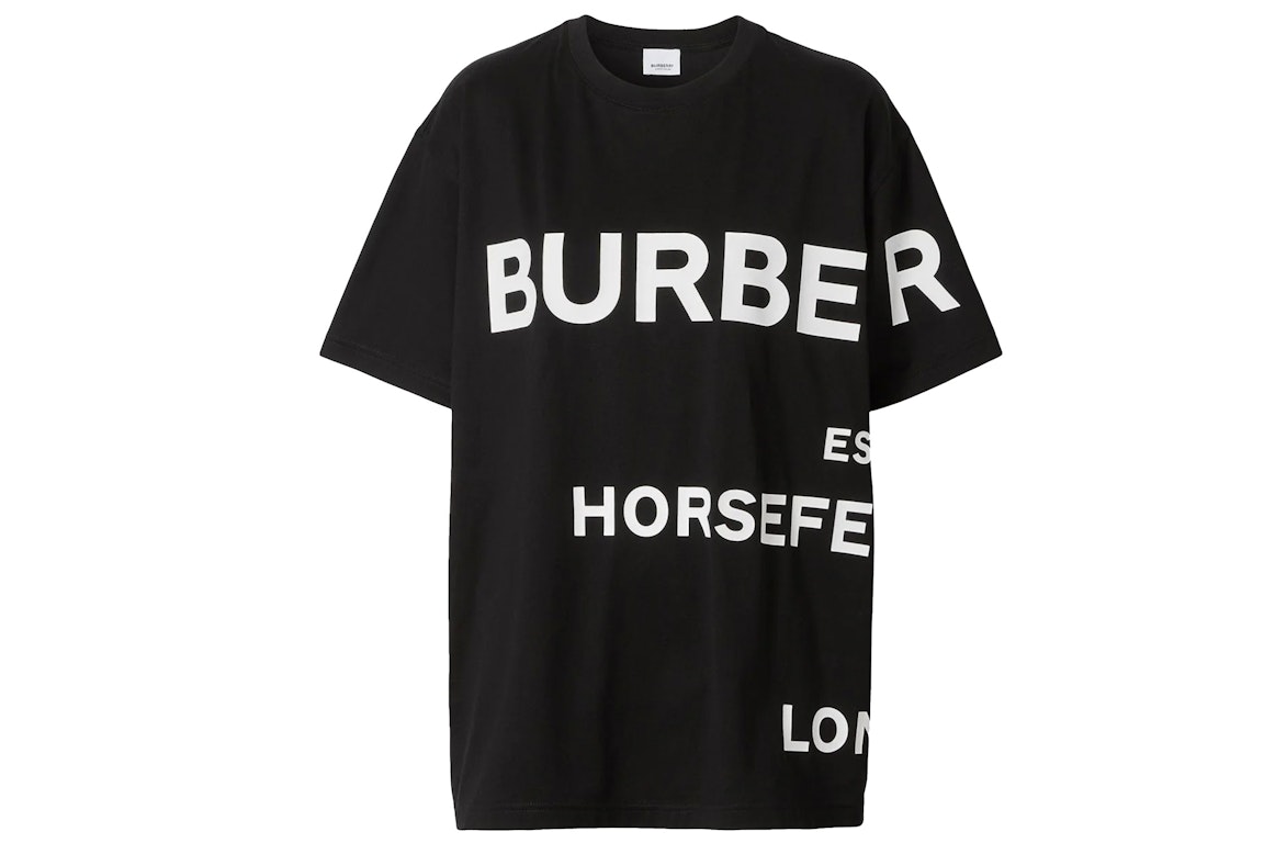 Pre-owned Burberry Horseferry-print T-shirt Black/white