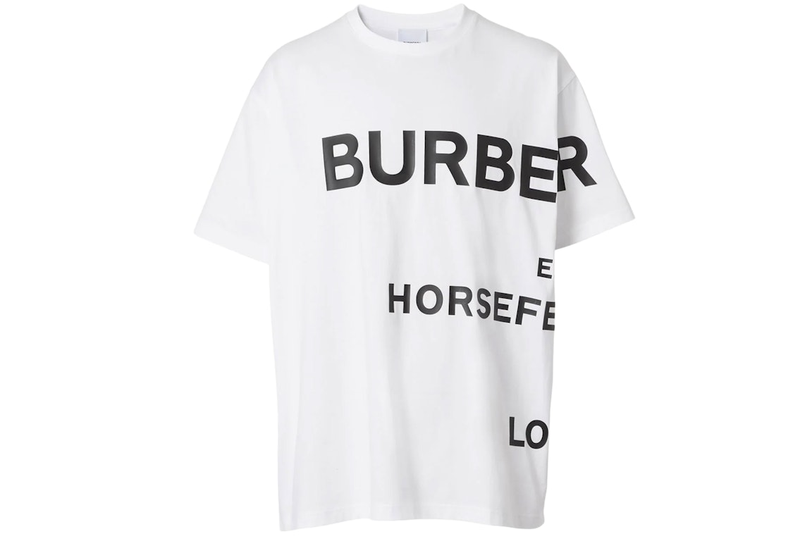 Pre-owned Burberry Horseferry-print T-shirt White/black