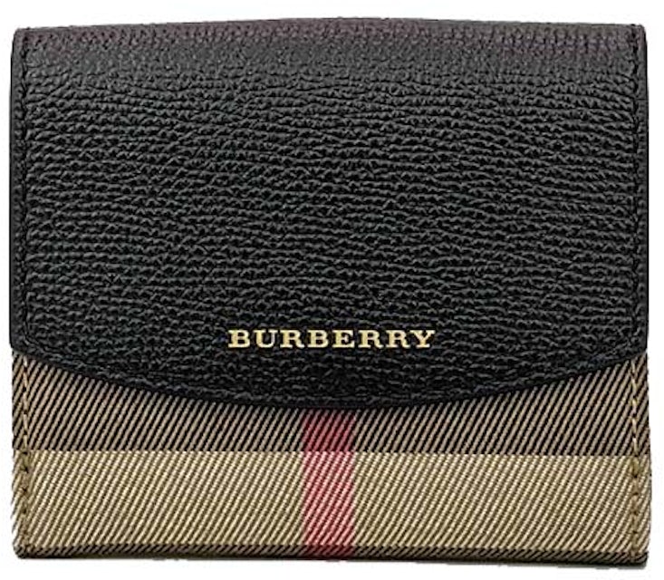 Check and Leather Continental Wallet in Archive Beige - Women | Burberry®  Official