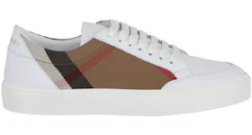 Burberry House Check Low-Top Sneaker White Brown (Women's)