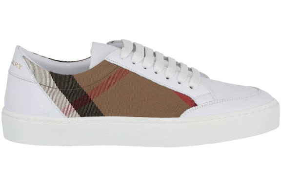 Burberry House Check Low-Top Sneaker White Brown (Women's)