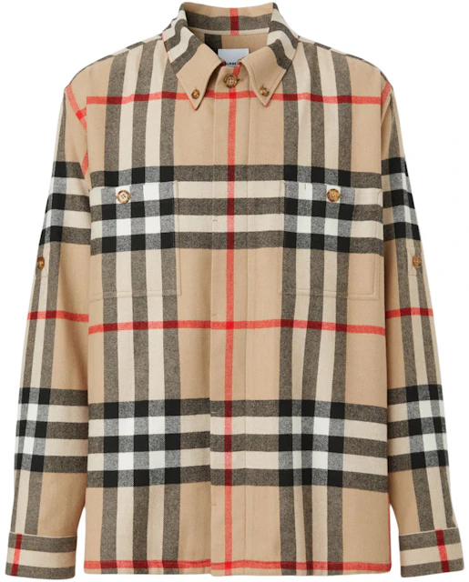 Burberry House Check Wool Cotton Shirt Archive Beige - SS23 - GB